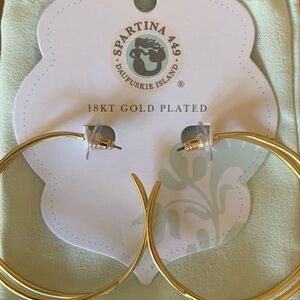 Spartina 449 18 kt gold hoop earrings